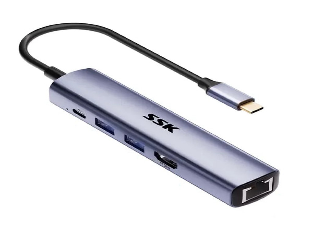 SSK SR005 Type-C Multi-function 5 in 1 Adapter