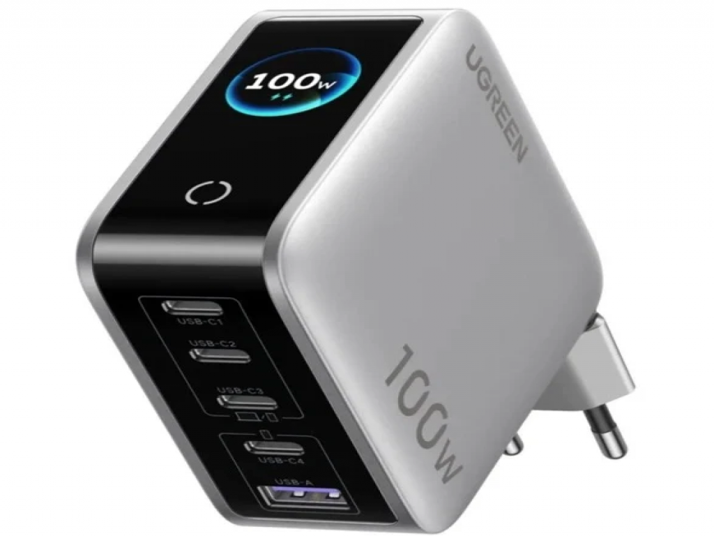 UGREEN 100W 5-Port GaN Charger Smart Display