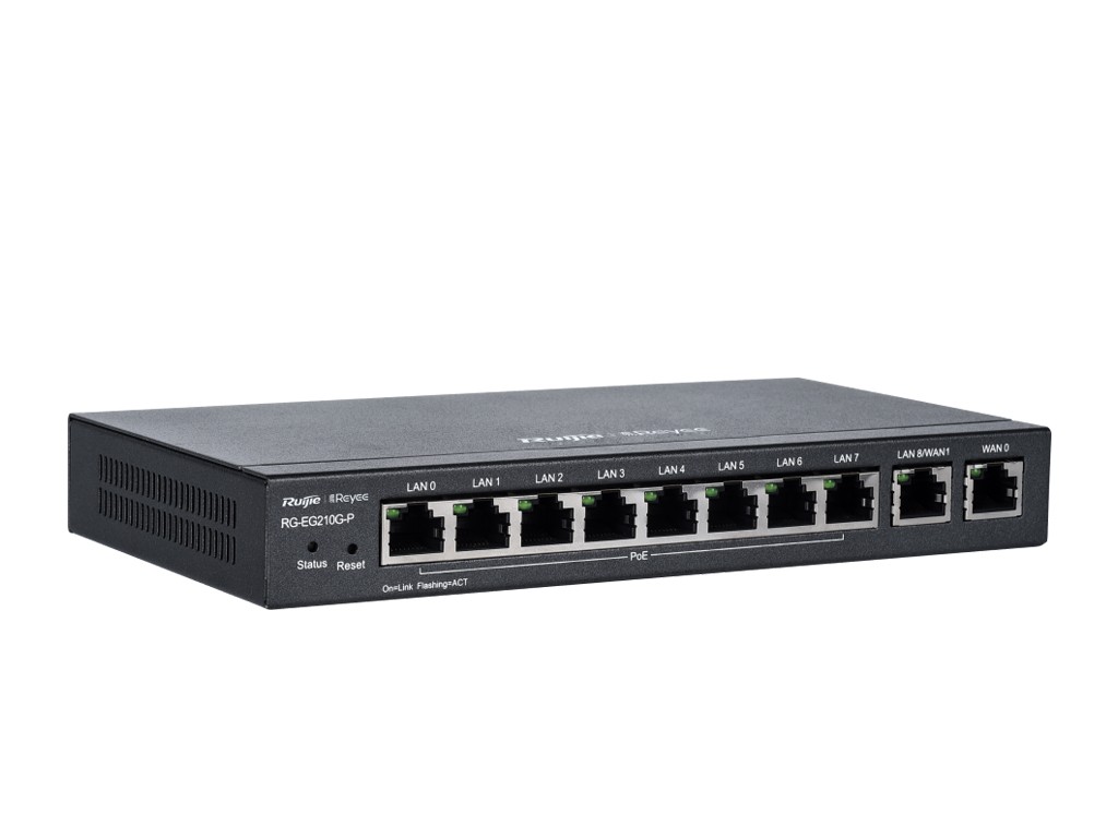 Ruijee 10-Port Gigabit Cloud Managed PoE Router
