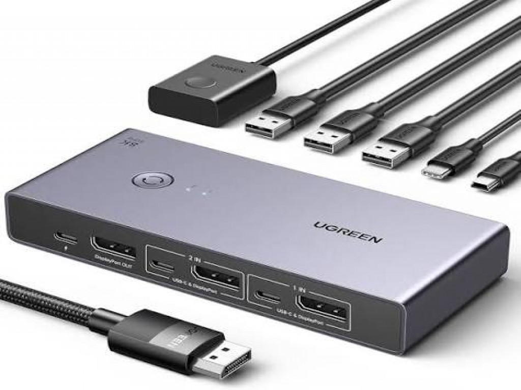 UGREEN DisplayPort KVM Switch 2 In 1 Out