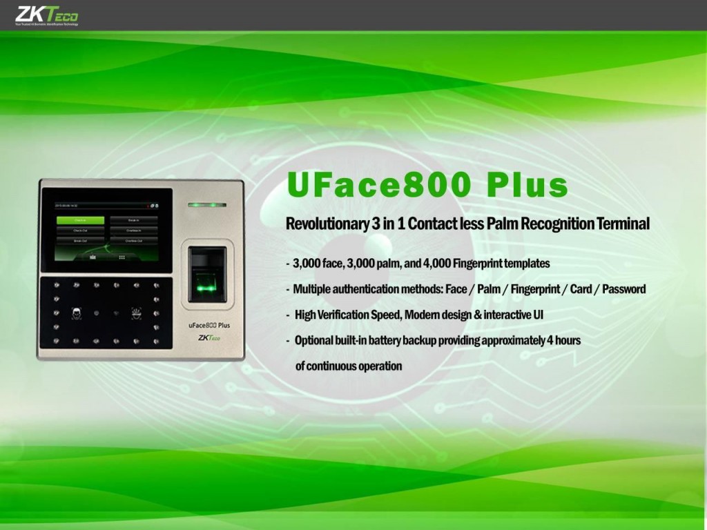 ZKTeco UFace800  Finger Print