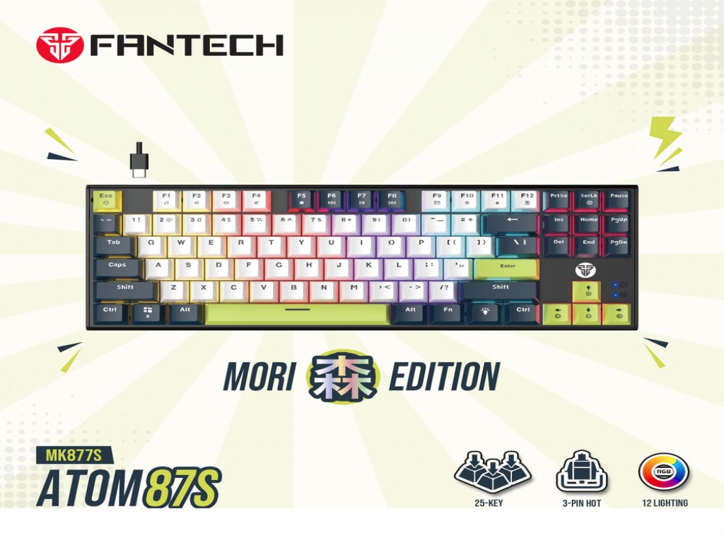 Fantech MK877S ATOM87S MORI Edition White