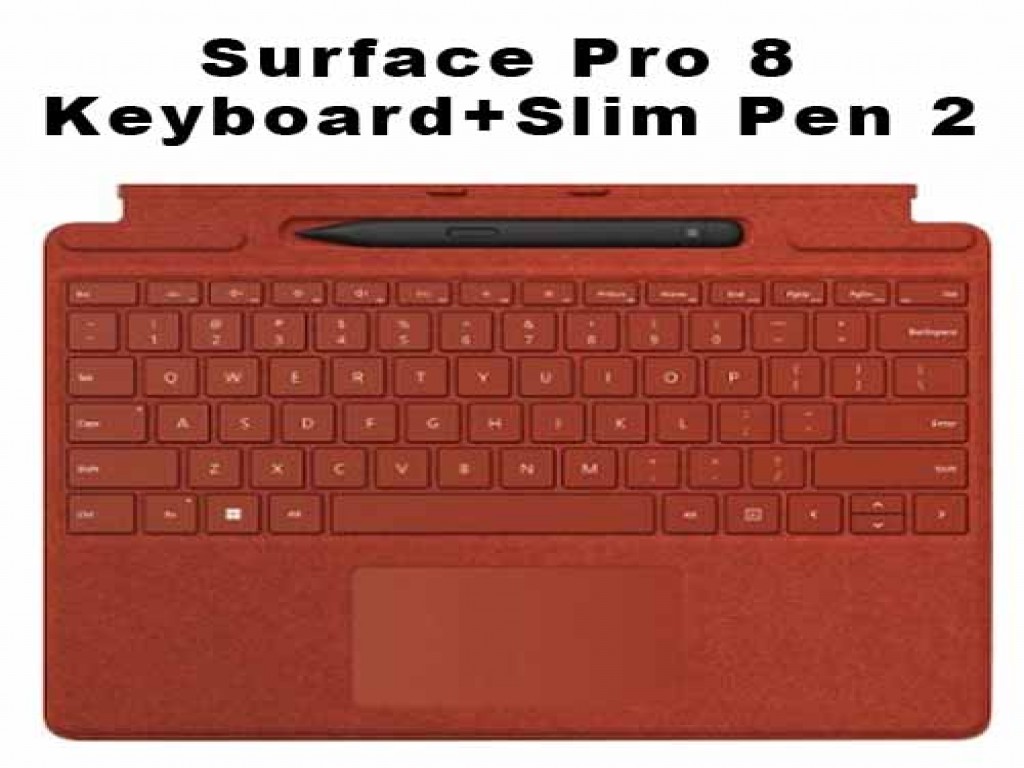 Surface Pro 8-9 -X Keyboard & Slim Pen2 (Poppy Red
