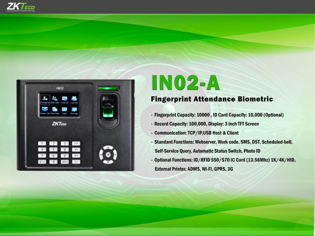ZKTeco  IN02-A  Finger Print