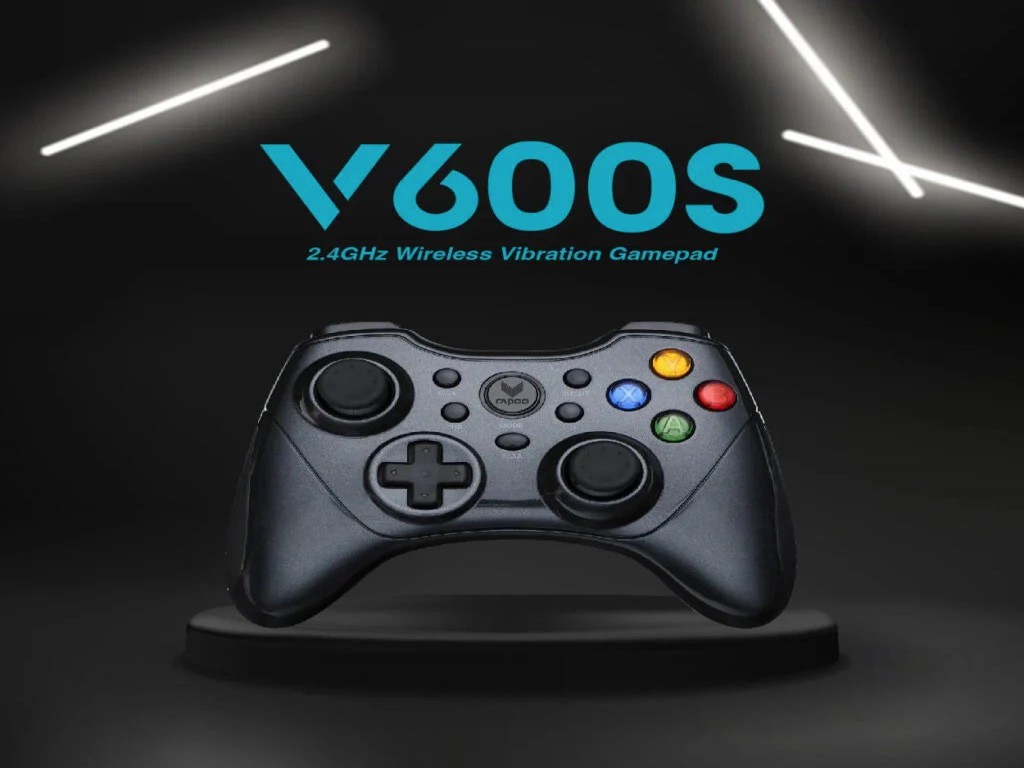RAPOO V600S WIRELESS ELECTRIC VIBRATION GAMEPAD WH