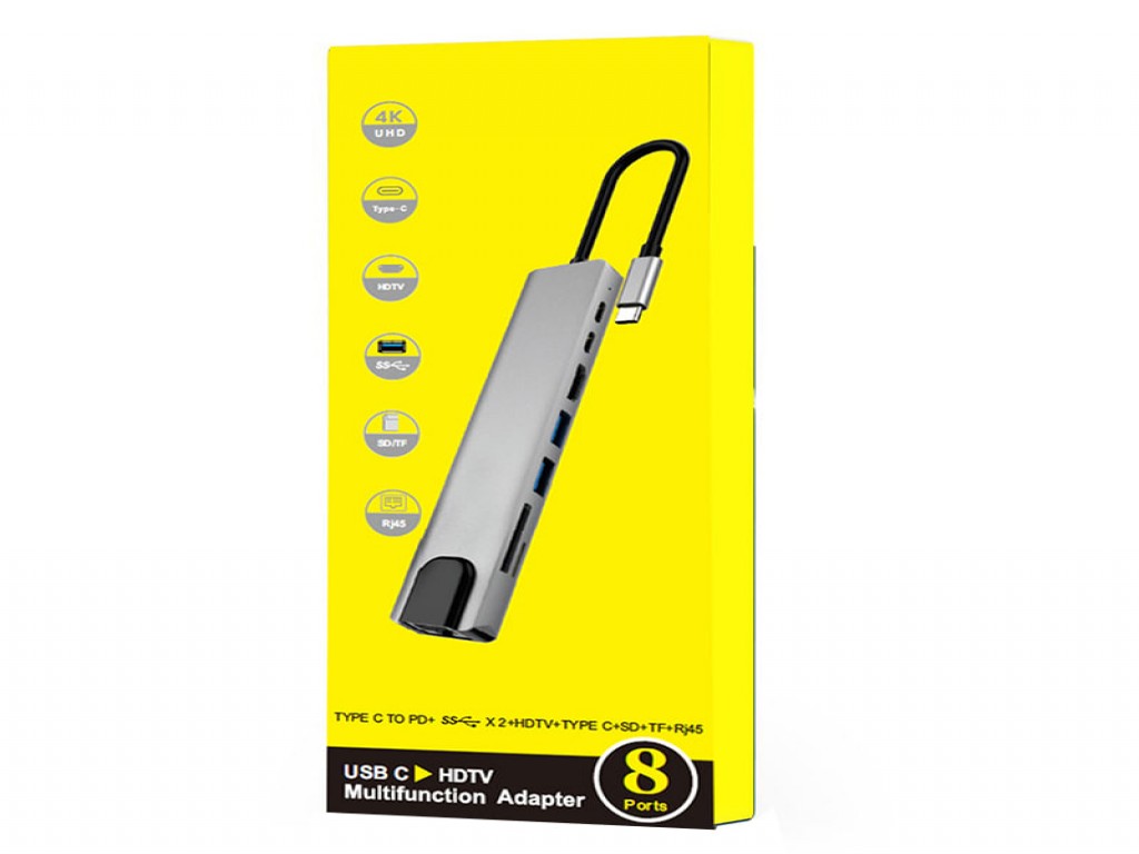 8 in 1 8Ports Type-c To Mulri