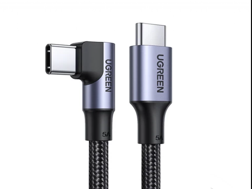 UGREEN USB-C 2.0 to Angled USB-C Braided Cable wit