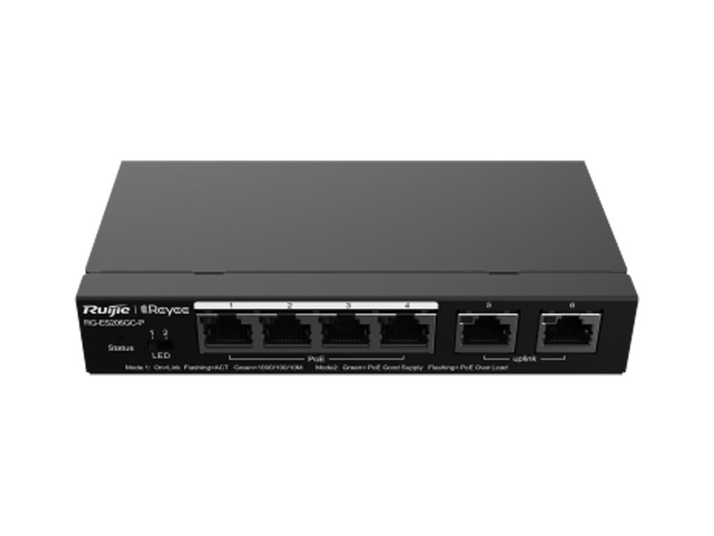 Ruijee 6-Port Gigabit Smart Cloud Mananged PoE 