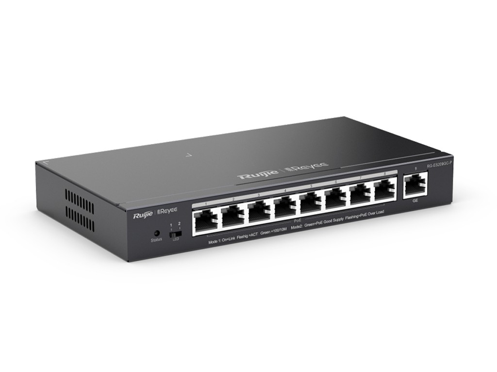 Ruijee 9-Port Gigabit Smart Cloud Mananged PoE 