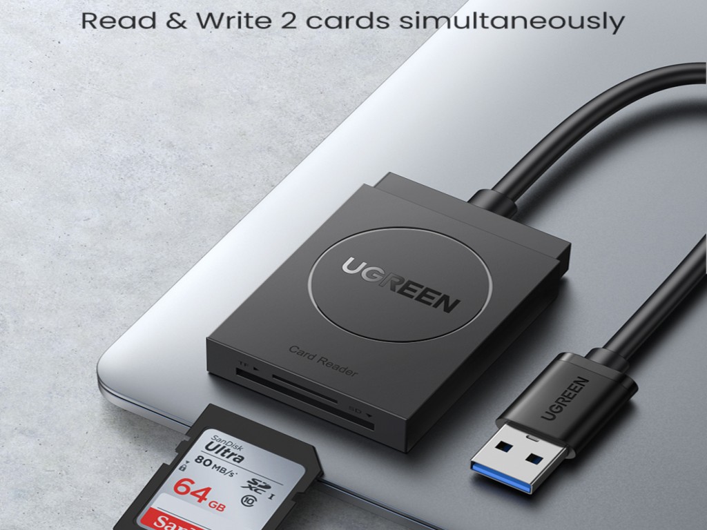 Card Reader UGREEN 20250 USB 3.0 Card Reader TF+SD