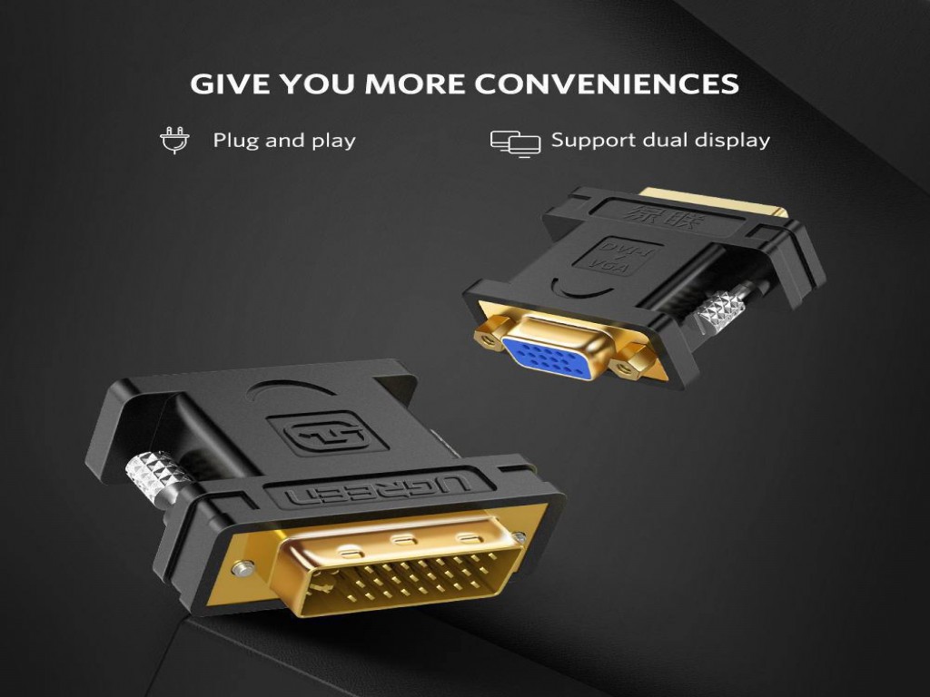 UGREEN DVI (24+5) Male to VGA Female Converter 
