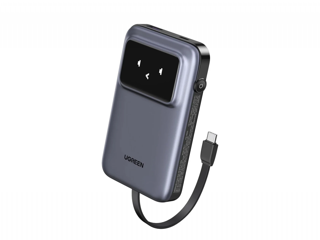 UGREEN 10000mAh Power Bank with Built-in Cable