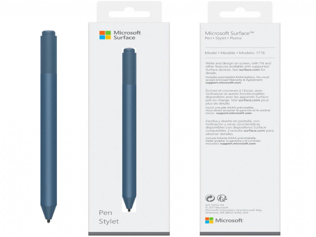 thumbnail image 2 of Open Box Microsoft Surface Pen – Ice Blue (1776) Model EYV-00001 – For Pro & Book 2 of 5