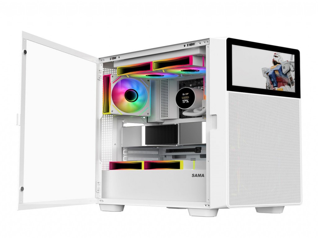 SAMA V PLAY GAMING CASE LCD Screen WHITE