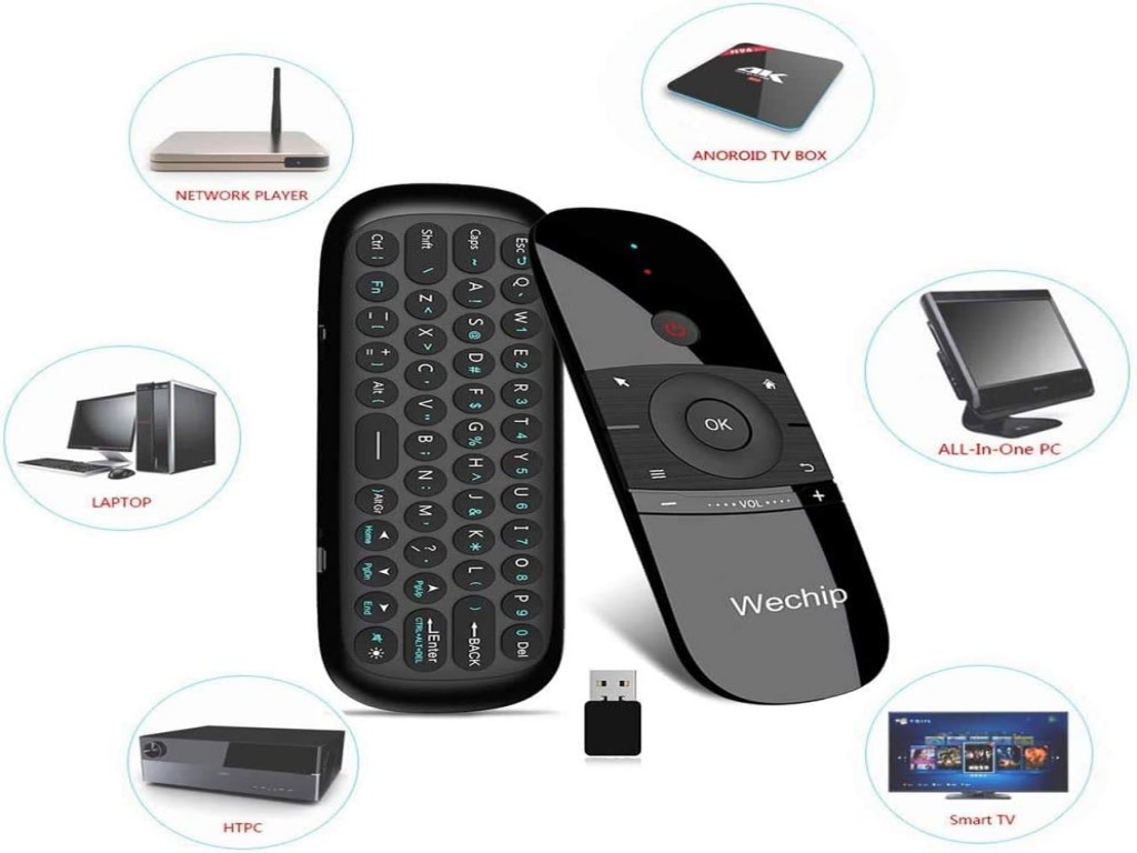 Wechip Air Mouse Wireless Keyboard,IR Remote