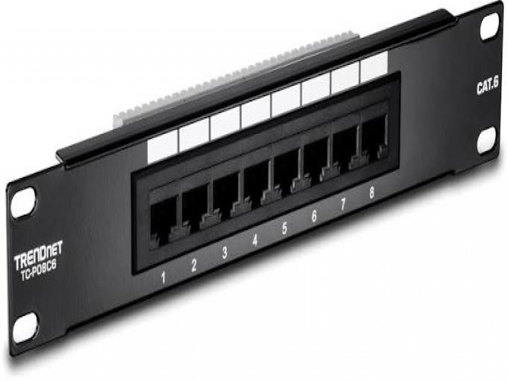 8-Port Cat. 6 Unshielded Patch Panel (10