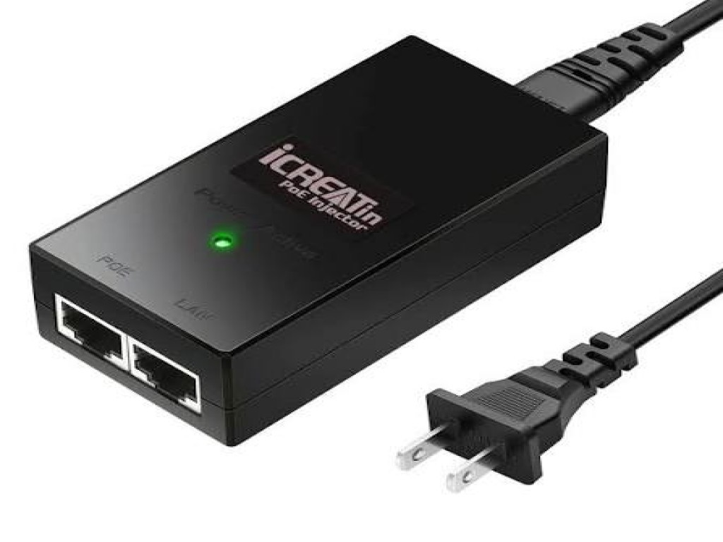 Gigabit Power over Ethernet (PoE) Injector