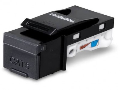 25 Pack Cat6 RJ-45 Keystone Jack, Black