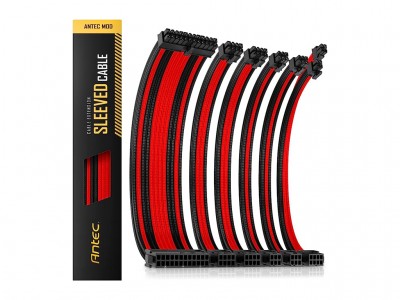 Antec PSU Sleeved Extension Cable Kit (Red/Black)