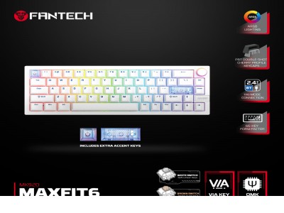 Fantech MK920 ATOM PRO66 Mechanical Keyboard White