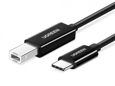 UGREEN USB-C to USB-B 2.0 Printer Cable 2m BK