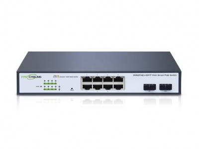 8-port Gigabit Web Smart Switch w/ 2 Shared SFP Sl