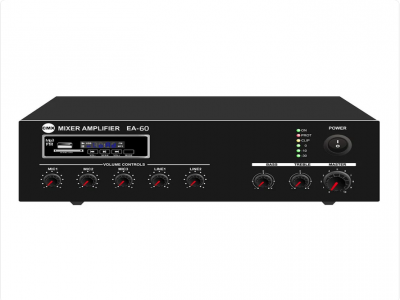 60W Tabletop Mixer Amp with USB/Bluetooth/ FM, 3 M